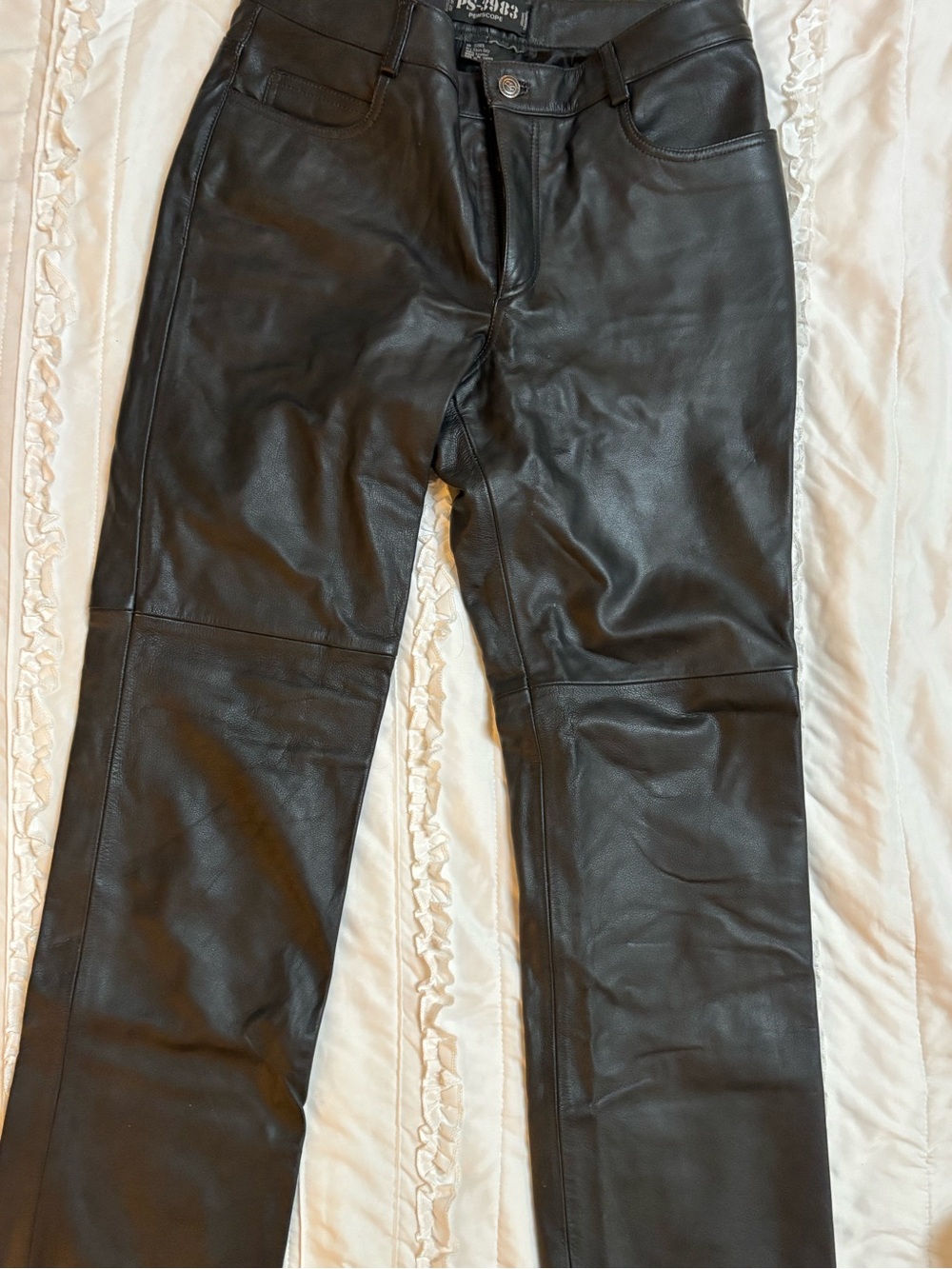 Women’s Authentic Black Leather Pants. Size 11